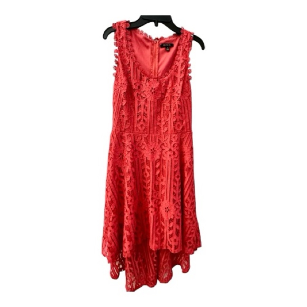 NWOT- City Studio Dark Coral Lace High-Low Dress - Size 3